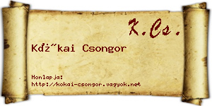 Kókai Csongor névjegykártya